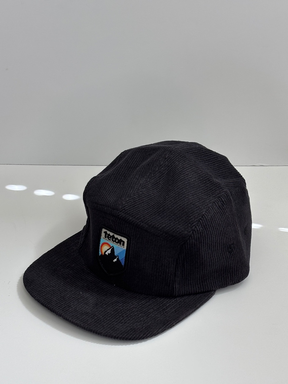 Teton Corduroy 5-Panel Black Cap